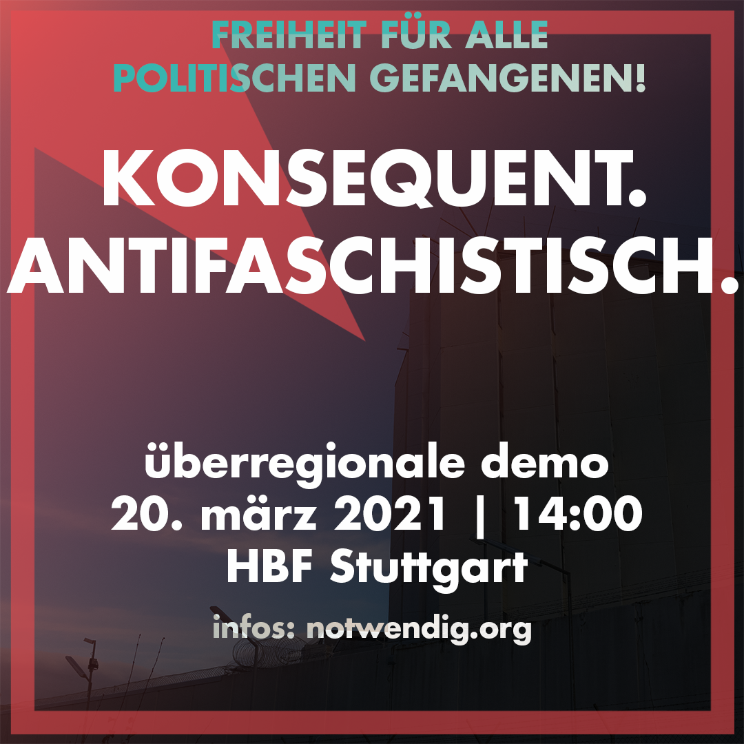 Solidarität mit Jo & Dy – Demonstration in Stuttgart am 20.3.2021
