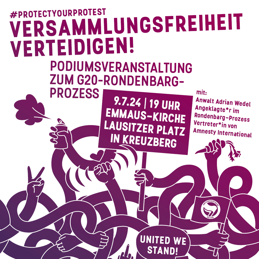 Audio-Mitschnitt der Veranstaltung „#protect your protest – Versammlungsfreiheit verteidigen“